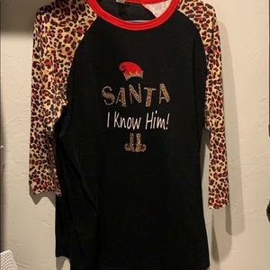 Christmas “Santa, I know Him” baseball style shirt